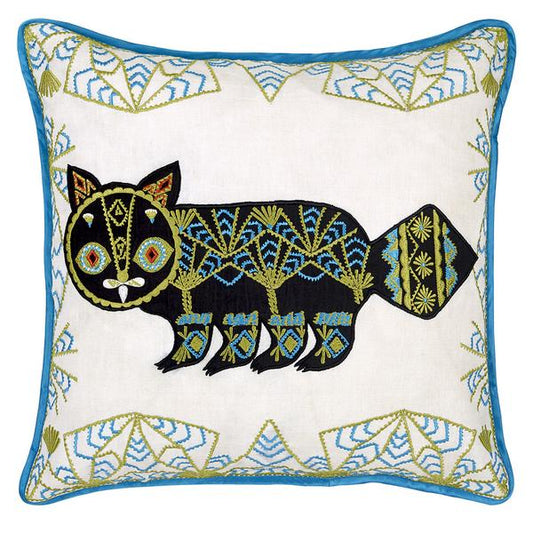 Klaus Haapaniemi クッションカバー : Putte Cat Black cushion
