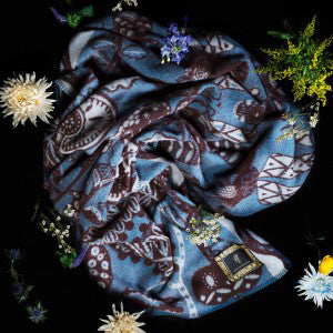 Klaus Haapaniemi ブランケット Bees Blanket Blue