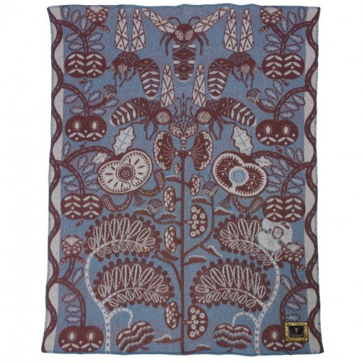 Klaus Haapaniemi ブランケット Bees Blanket Blue