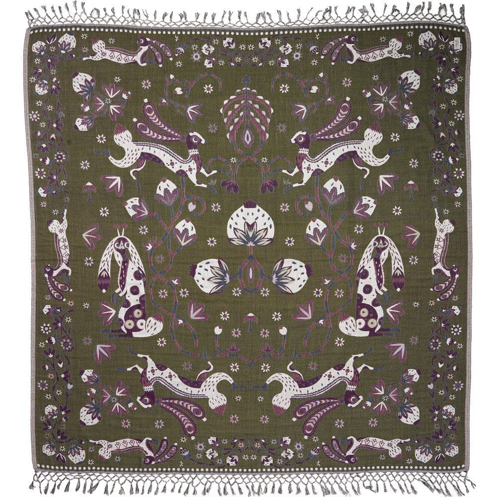 Klaus Haapaniemi Small Rabbit shawl moss green <15006>