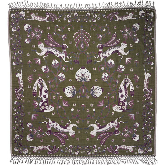 Klaus Haapaniemi Small Rabbit shawl moss green <15006>