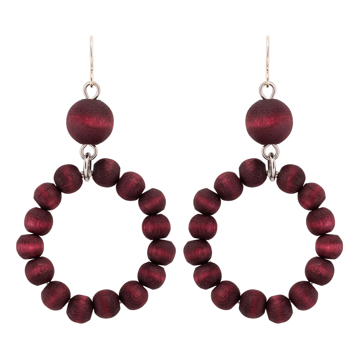 Aarikka  ピアス ORVOKKI (plum red) U690-A09416