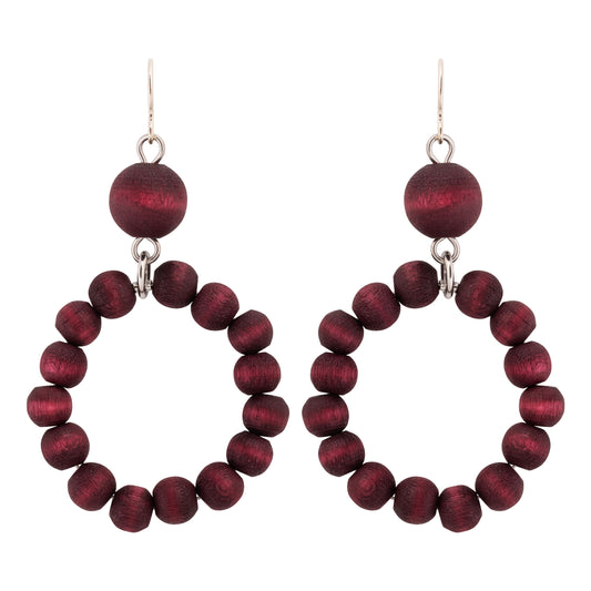 Aarikka  ピアス ORVOKKI (plum red) U690-A09416