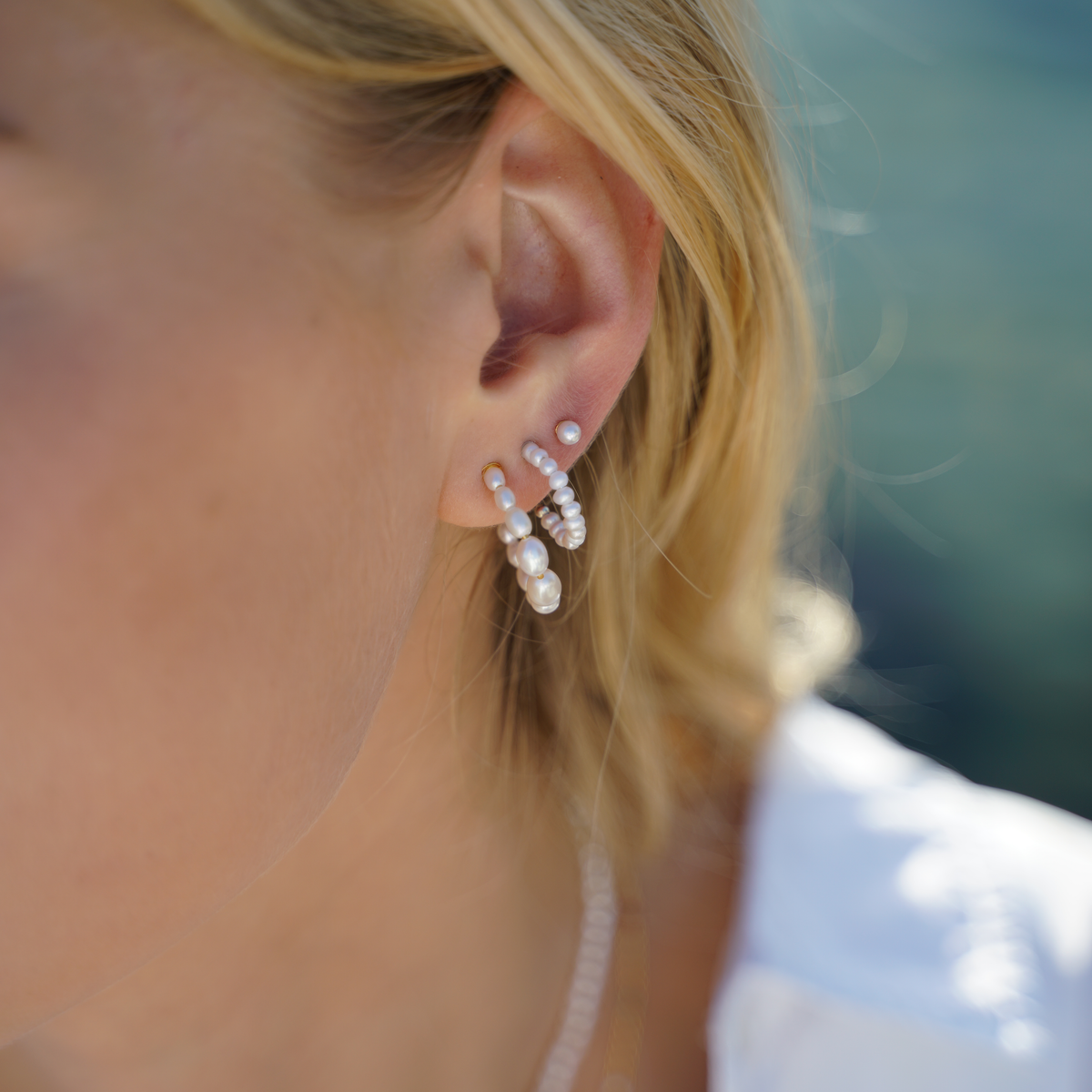 byBiehl Auraフープピアス <Aura pearl フープピアス>
